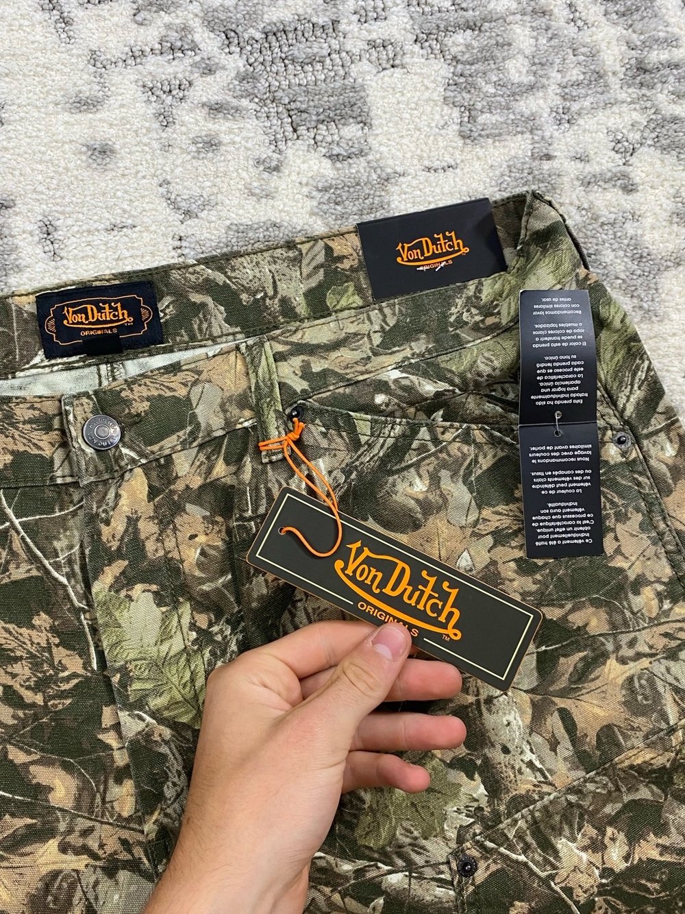 Von Dutch Camo Double Knee Carpenter Baggy Pants - Deadstock - Picture 6 of 12
